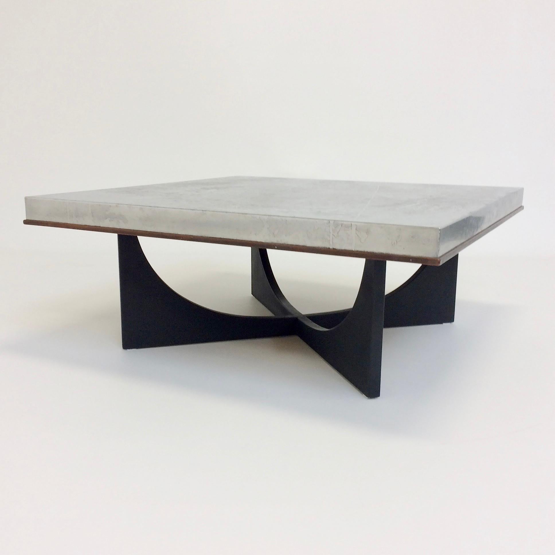 Heinz Lilienthal Etched Metal Coffee Table, circa 1970, Germany 9