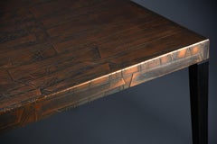 Tavolino scultoreo in rame martellato Heinz Lilienthal, Germania, anni '60