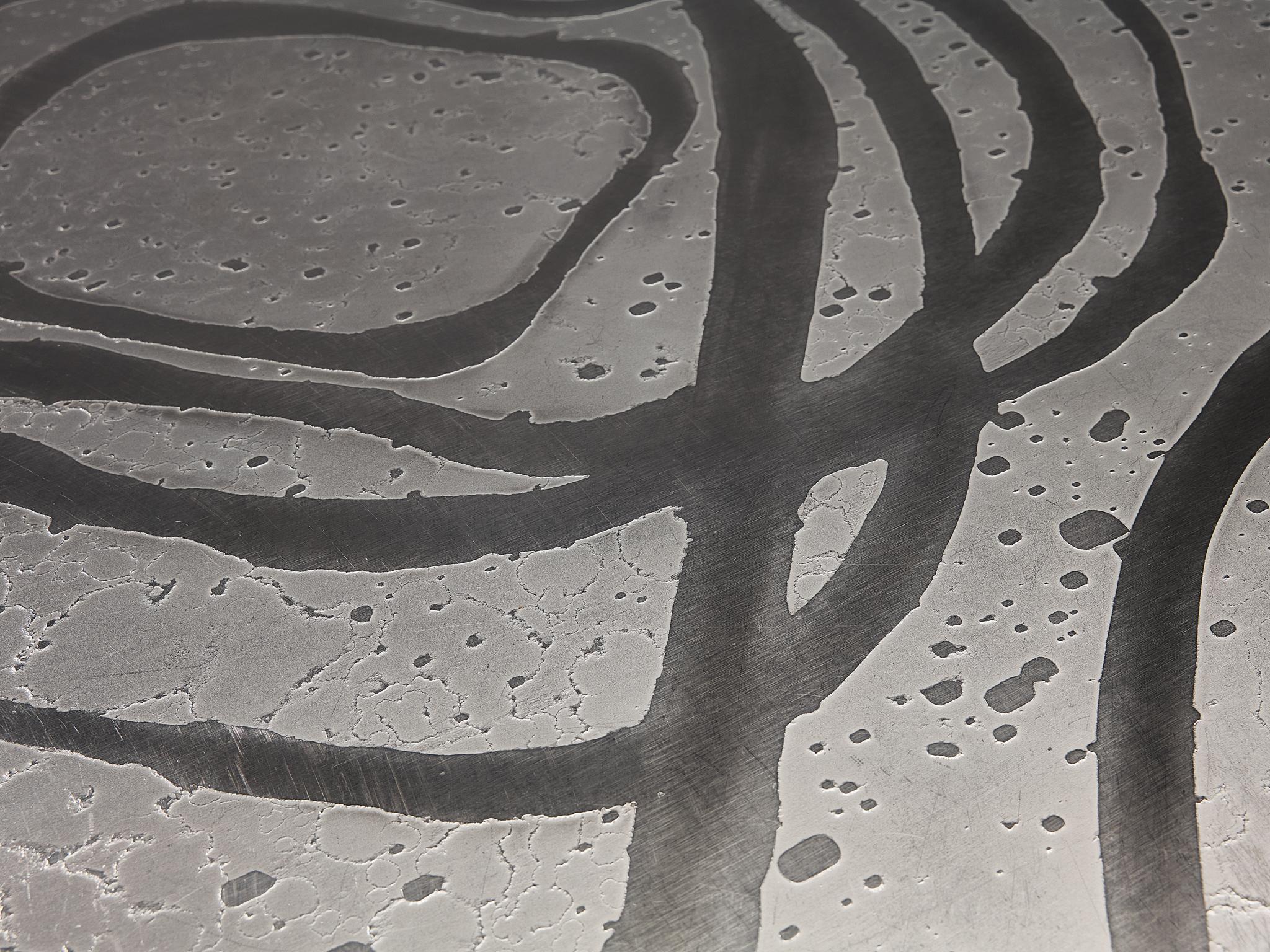 Heinz Lilienthal Unique Coffee Table with Etched Table Top In Good Condition In Waalwijk, NL