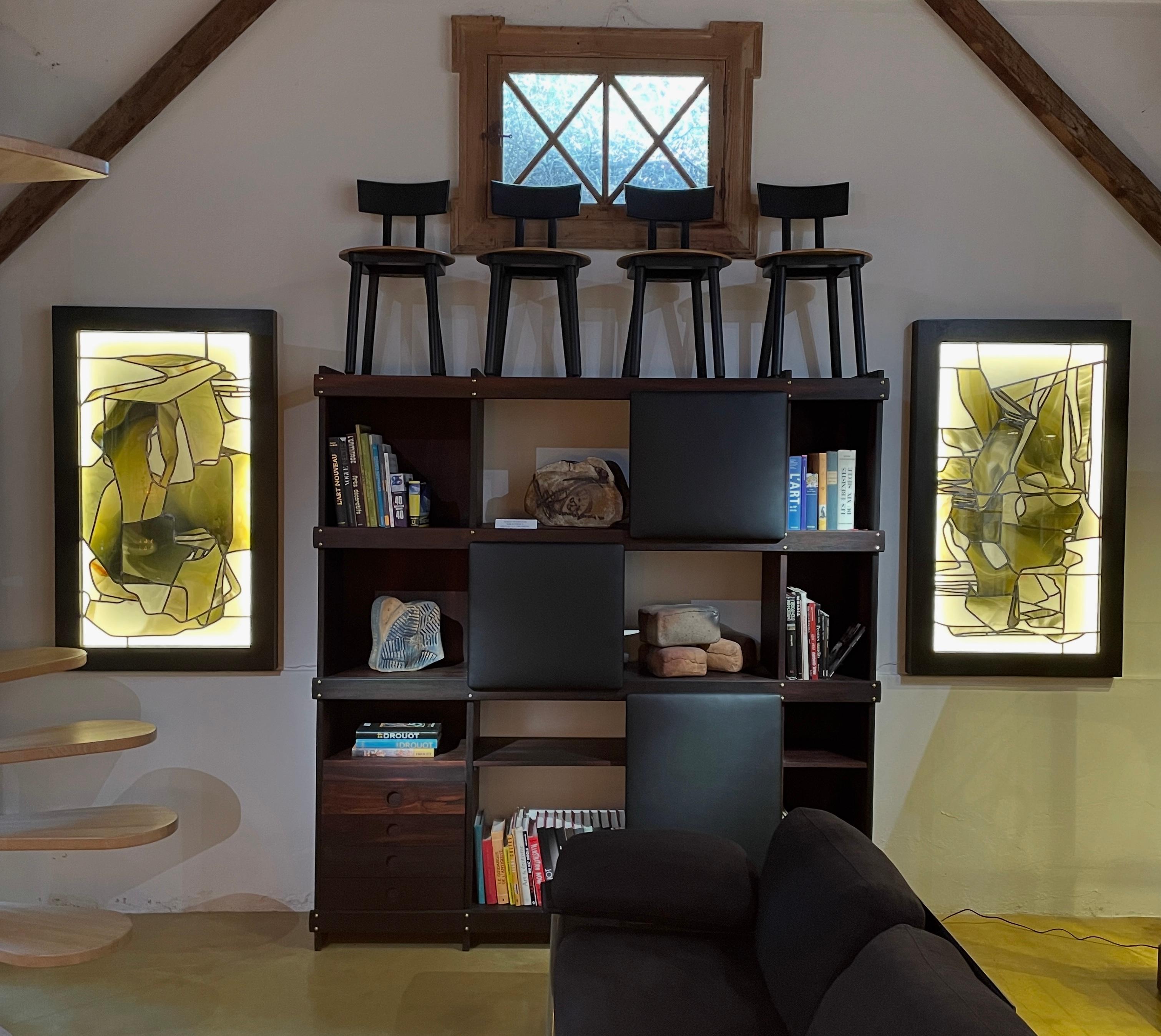 Heinz Lilienthal (1927–2006) – Pair of stained glass windows

A true master of light, Heinz Lilienthal emerged after 1945 as one of the leading innovators of modern stained glass. His work, combining architectural audacity with ancestral