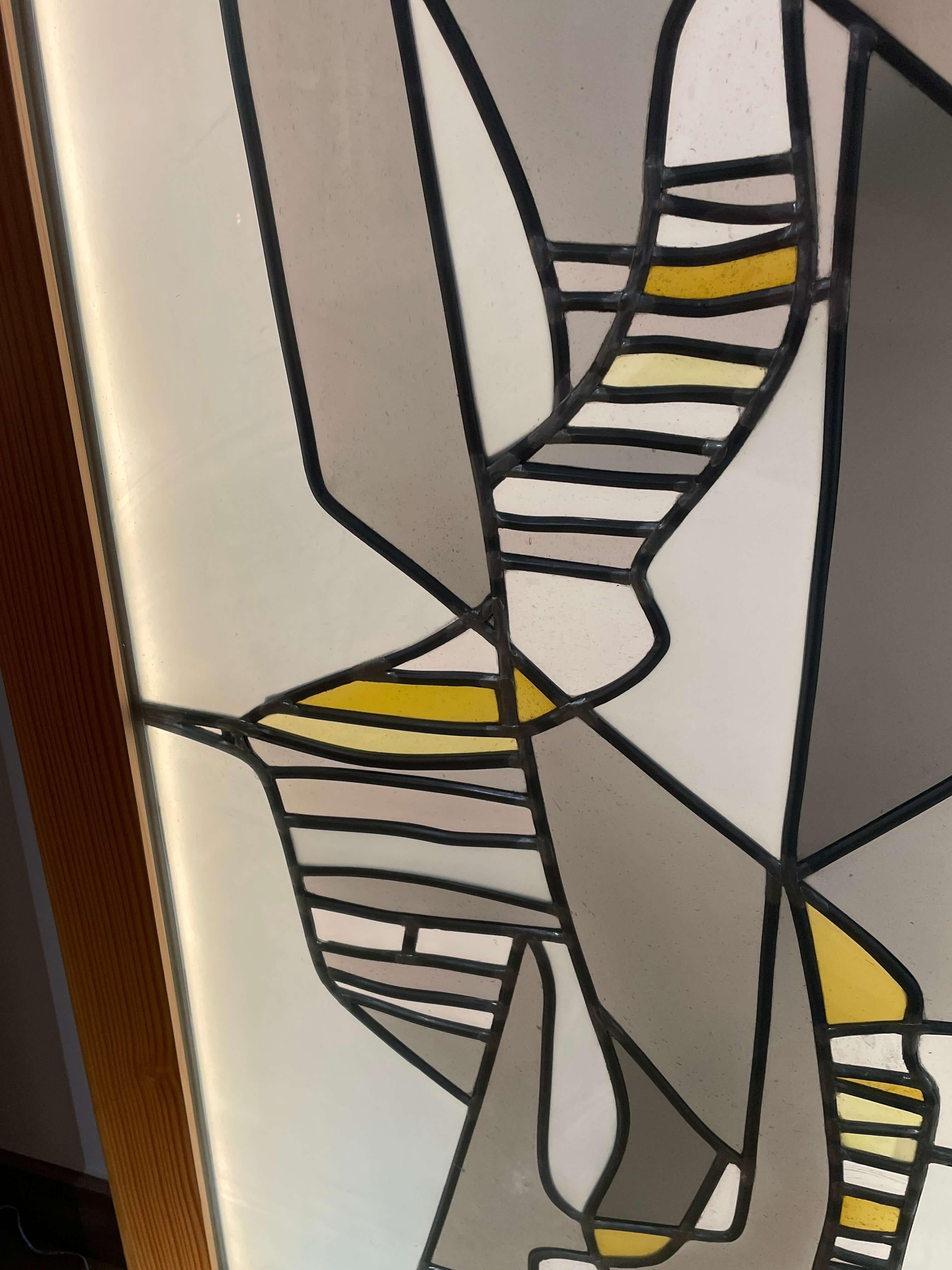 Sculpté à la main Huile de Heinz Llienthal, œuvre abstraite, pièce unique 1990 en vente