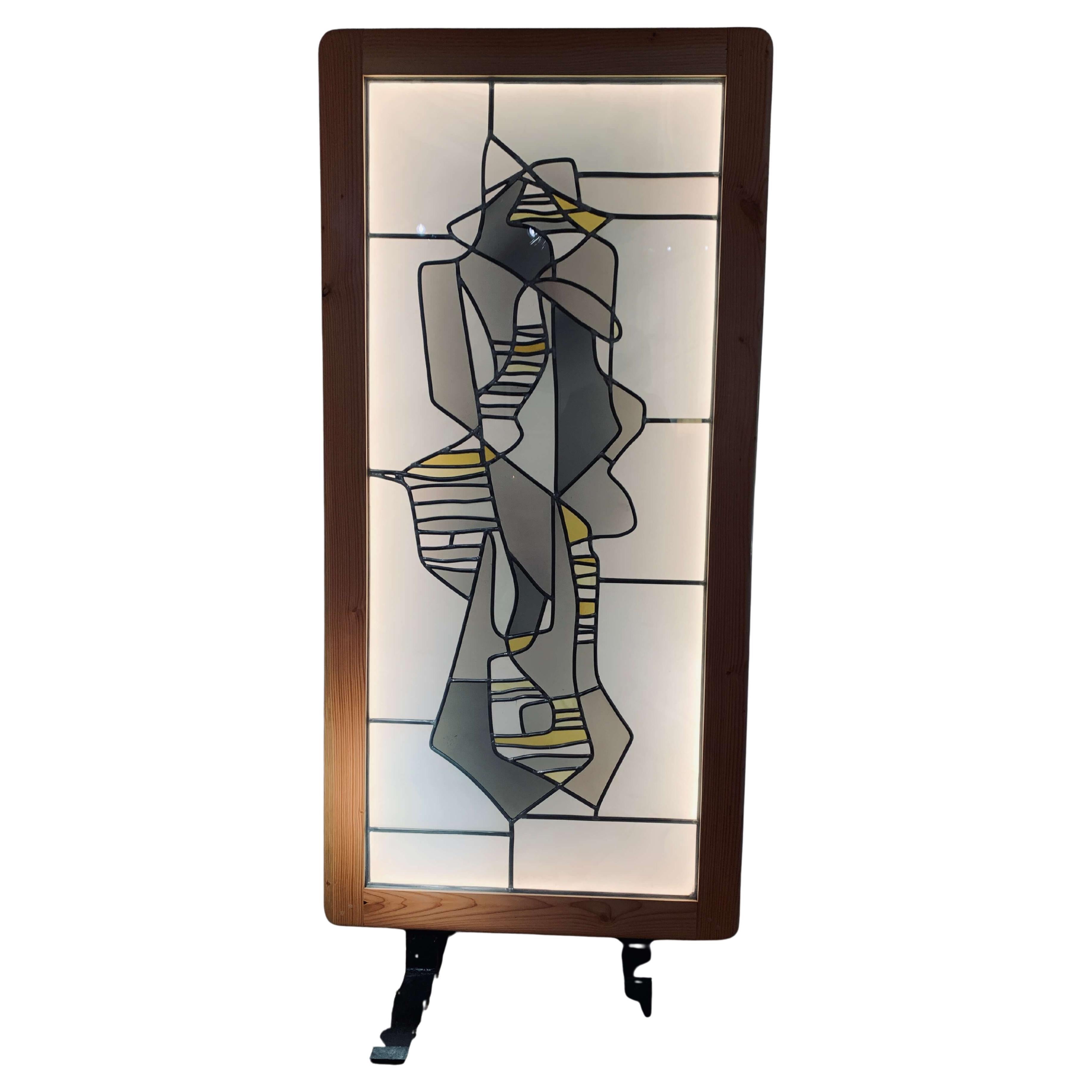 Huile de Heinz Llienthal, œuvre abstraite, pièce unique 1990