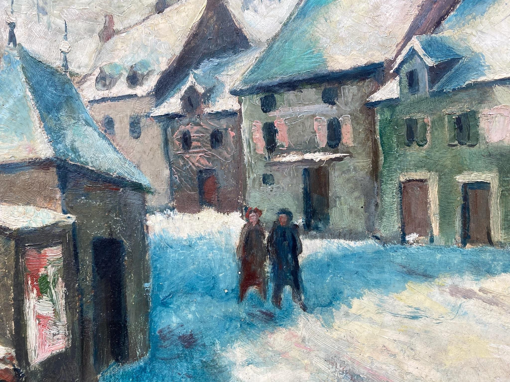 Pas de conte d'hiver ordinaire : La résilience, la guerre 1943, l'huile expressionniste allemande - Expressionniste Painting par Heinz Lohmar