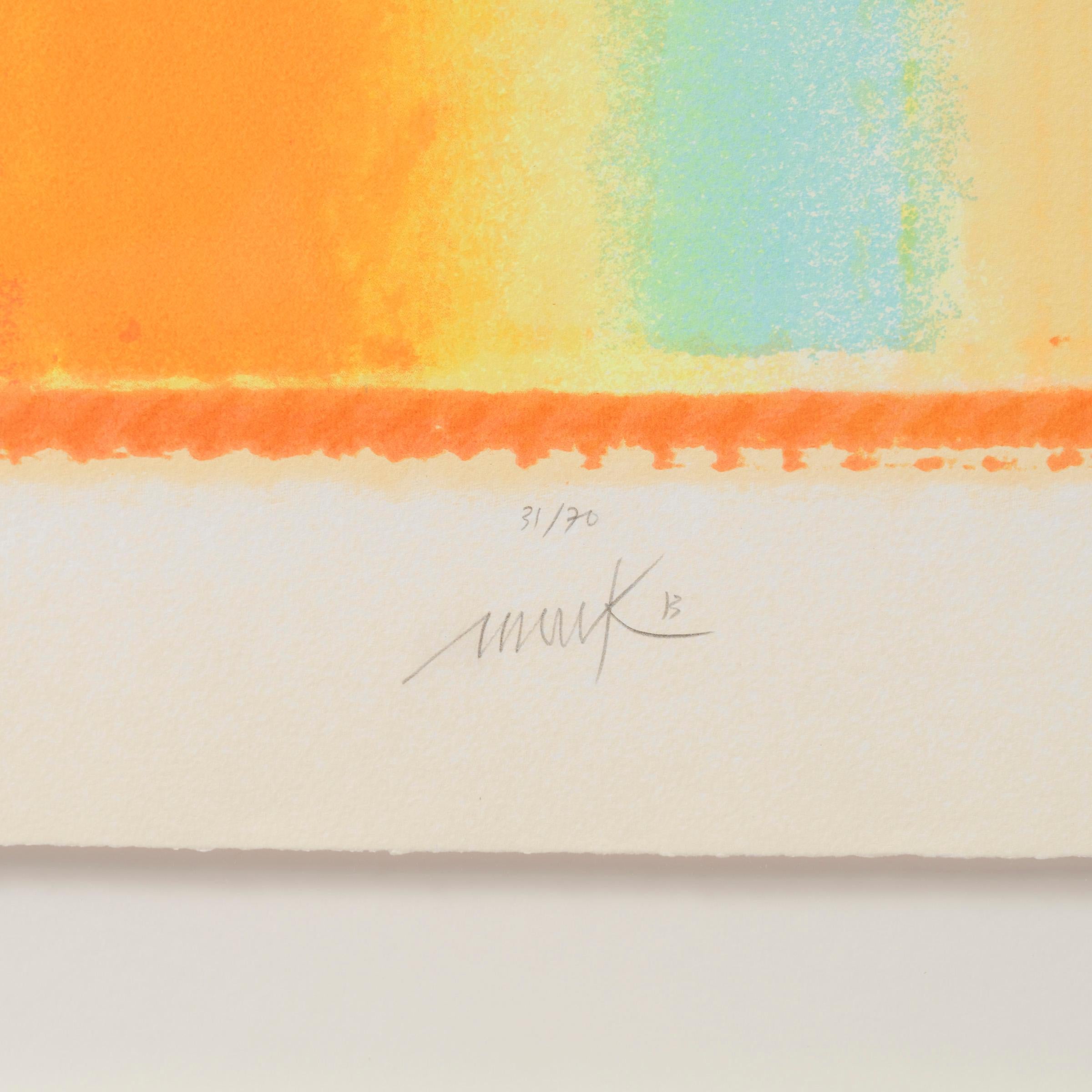 Heinz Mack (*1931 Lollar)  unbetitelt Farbserigrafie, 2013 (Moderne) im Angebot