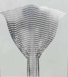 Silver Fan - contemporary zero art by Heinz Mack, silver minimalist op art