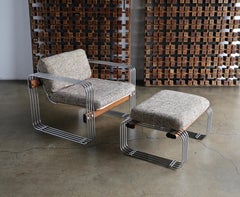 Heinz Meier "Ascona" Lounge Chair & Ottoman for Landes, circa 1965