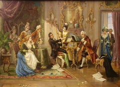The Evening Event in the Castle - Heinz Pinggera, Italian, Figurative Painting