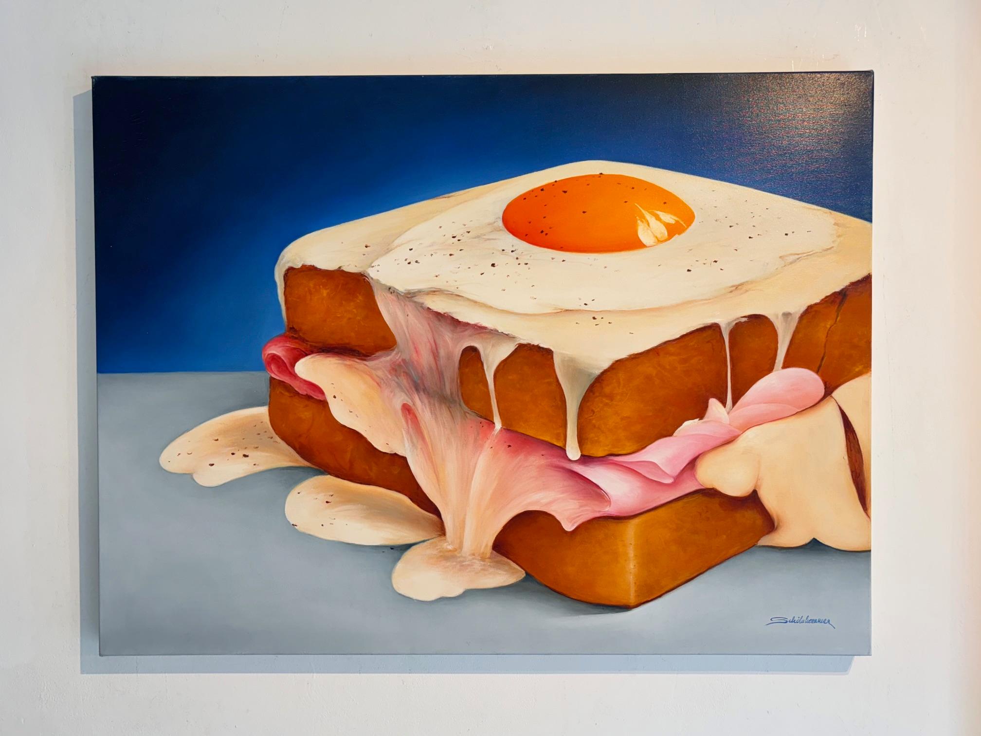Toust - peinture originale de nature morte réaliste - Art contemporain - Photoréalisme Painting par Heinz Schönhammer