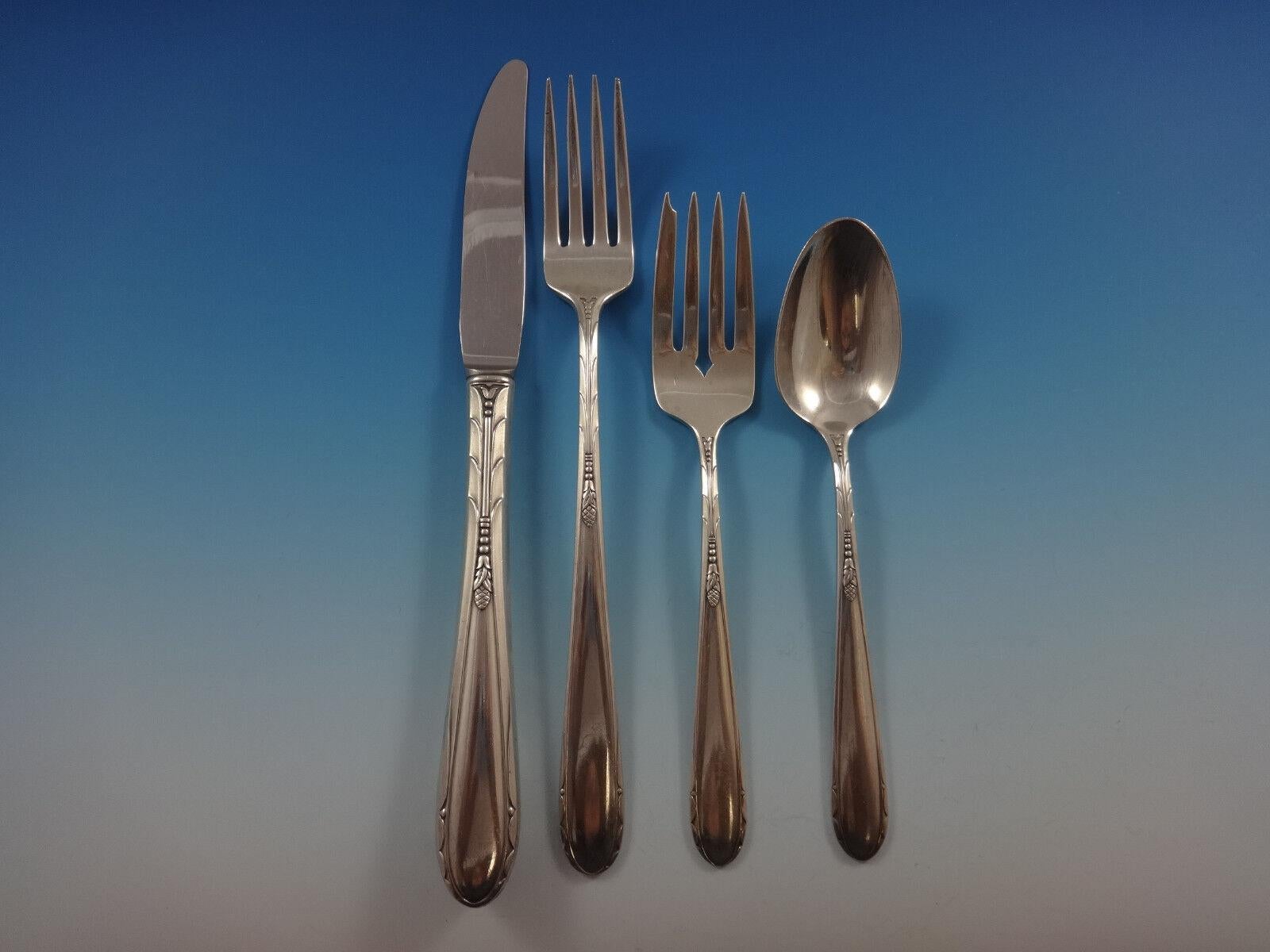 Servizio di posate in argento sterling Heiress by Oneida per 8 persone, 42 pezzi, formato griglia in vendita 1