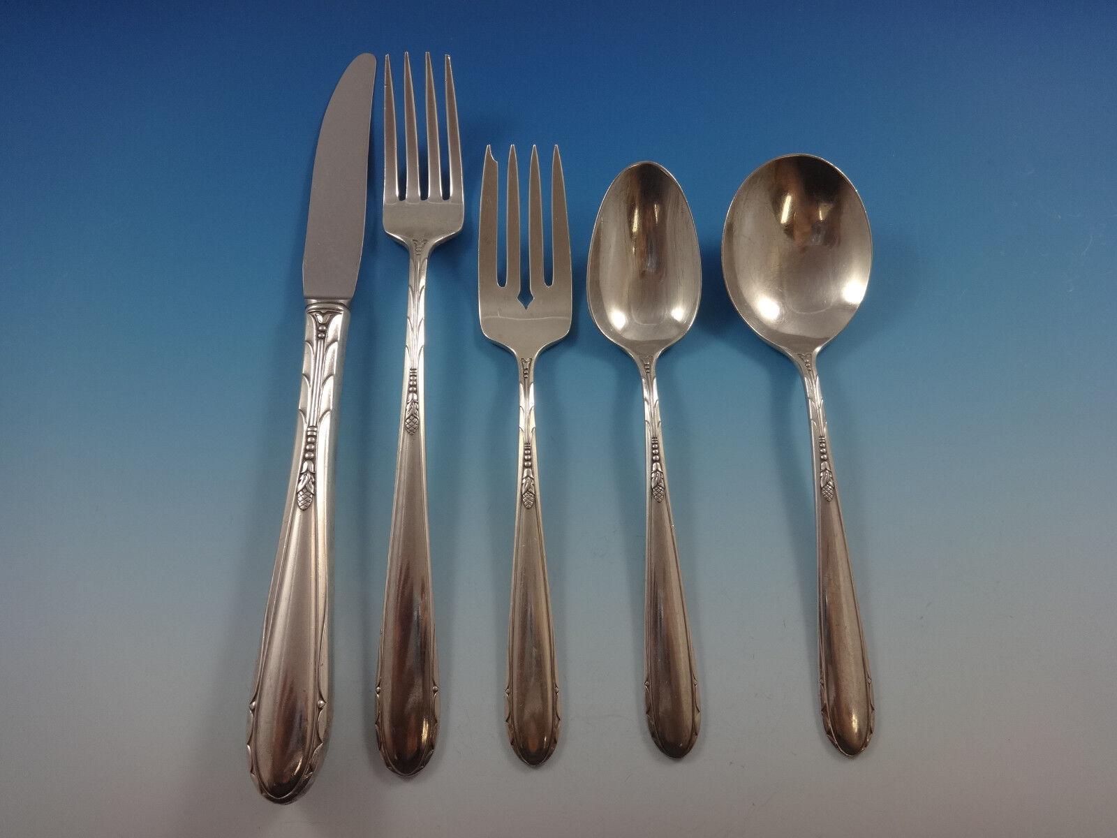 Servizio di posate in argento sterling Heiress by Oneida per 8 persone, 42 pezzi, formato griglia in vendita 2