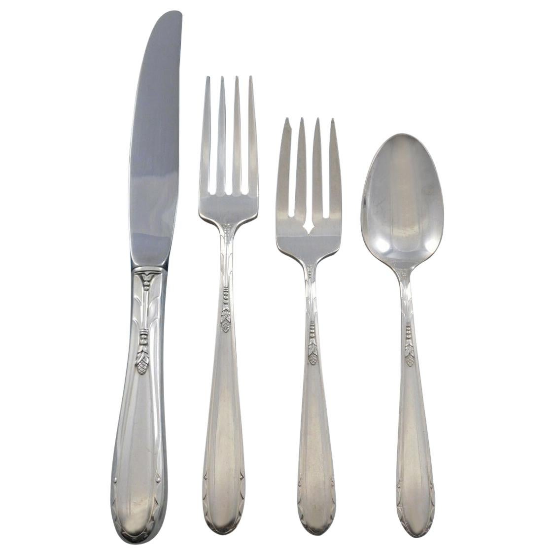 Heiress by Oneida Sterling Silver Flatware Set for 12 Service 51 Pieces