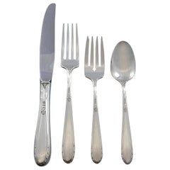 Heiress by Oneida Sterling Silver Flatware Set for 12 Service 51 Pieces