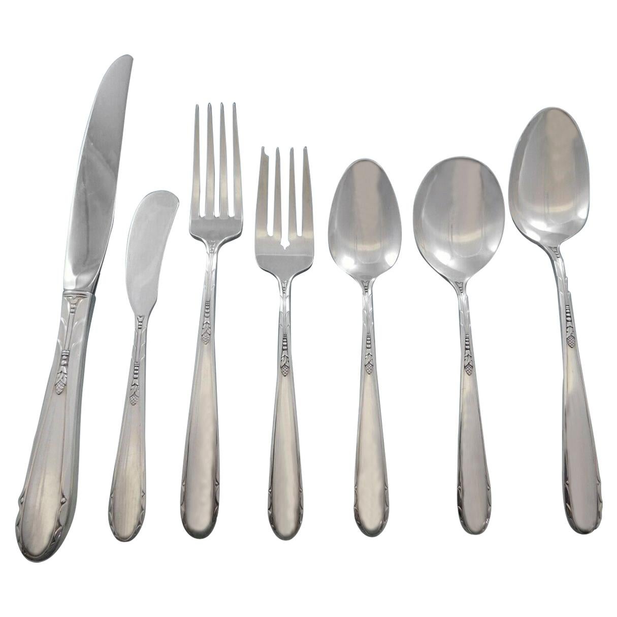 Heiress by Oneida Sterling Silver Flatware Set for 8 Service 60 Pieces For Sale