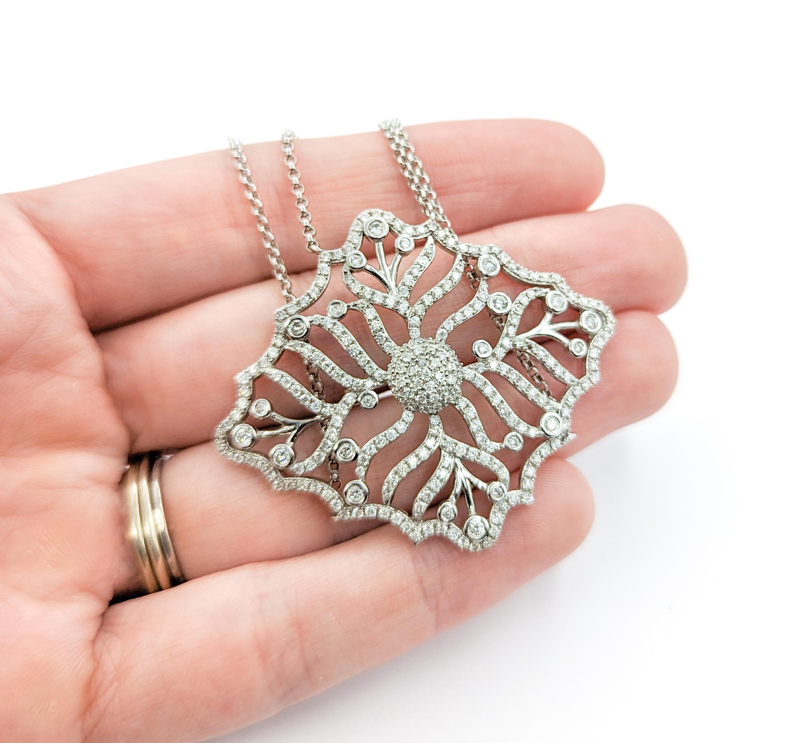 Heirloom 2,68 Karat Diamant-Halskette Choker aus Weißgold im Zustand „Neu“ in Bloomington, MN