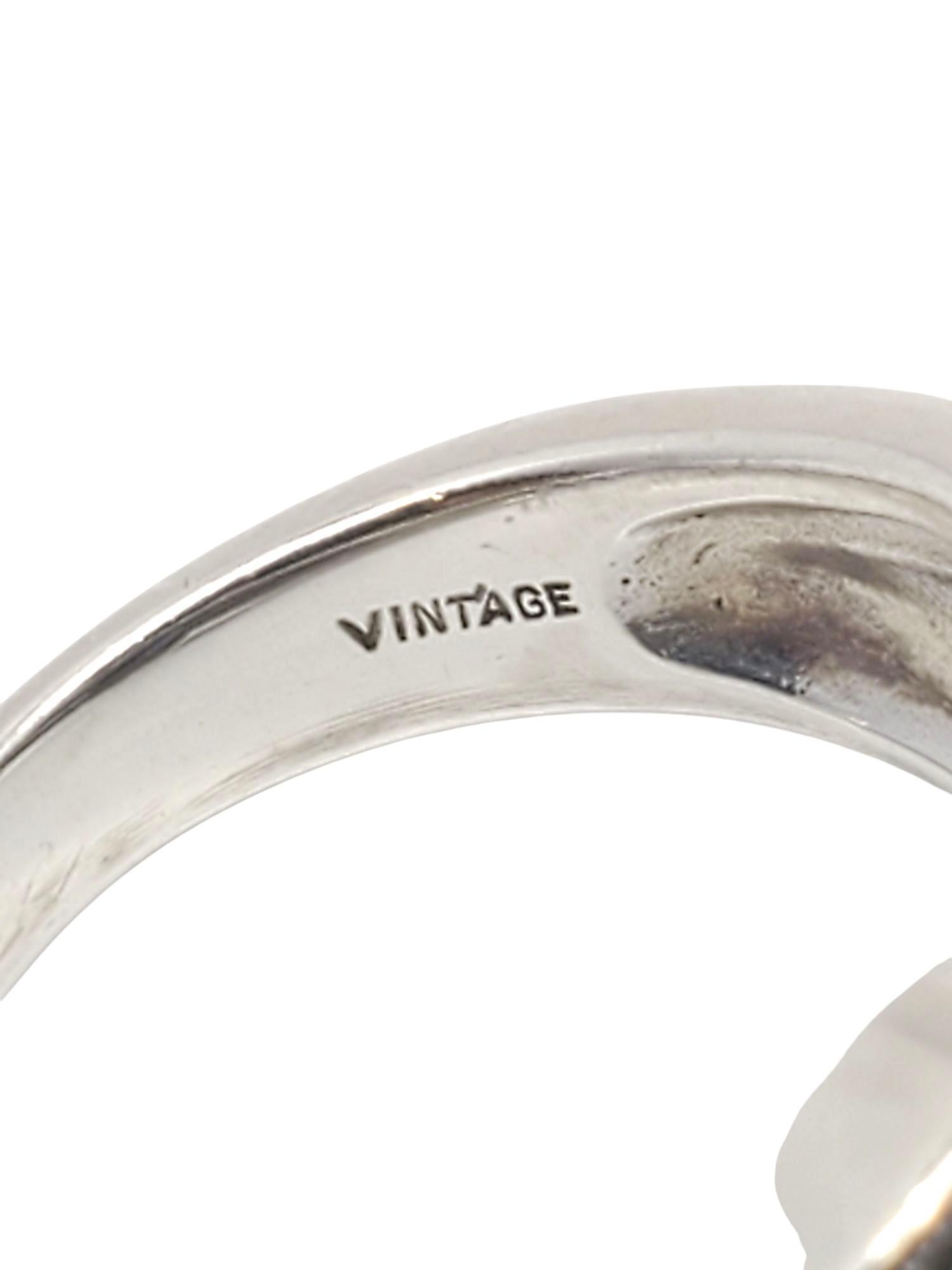 Heirloom 73 Anello in argento sterling con pietra viola e marcasite misura 7 #20869 in vendita 1