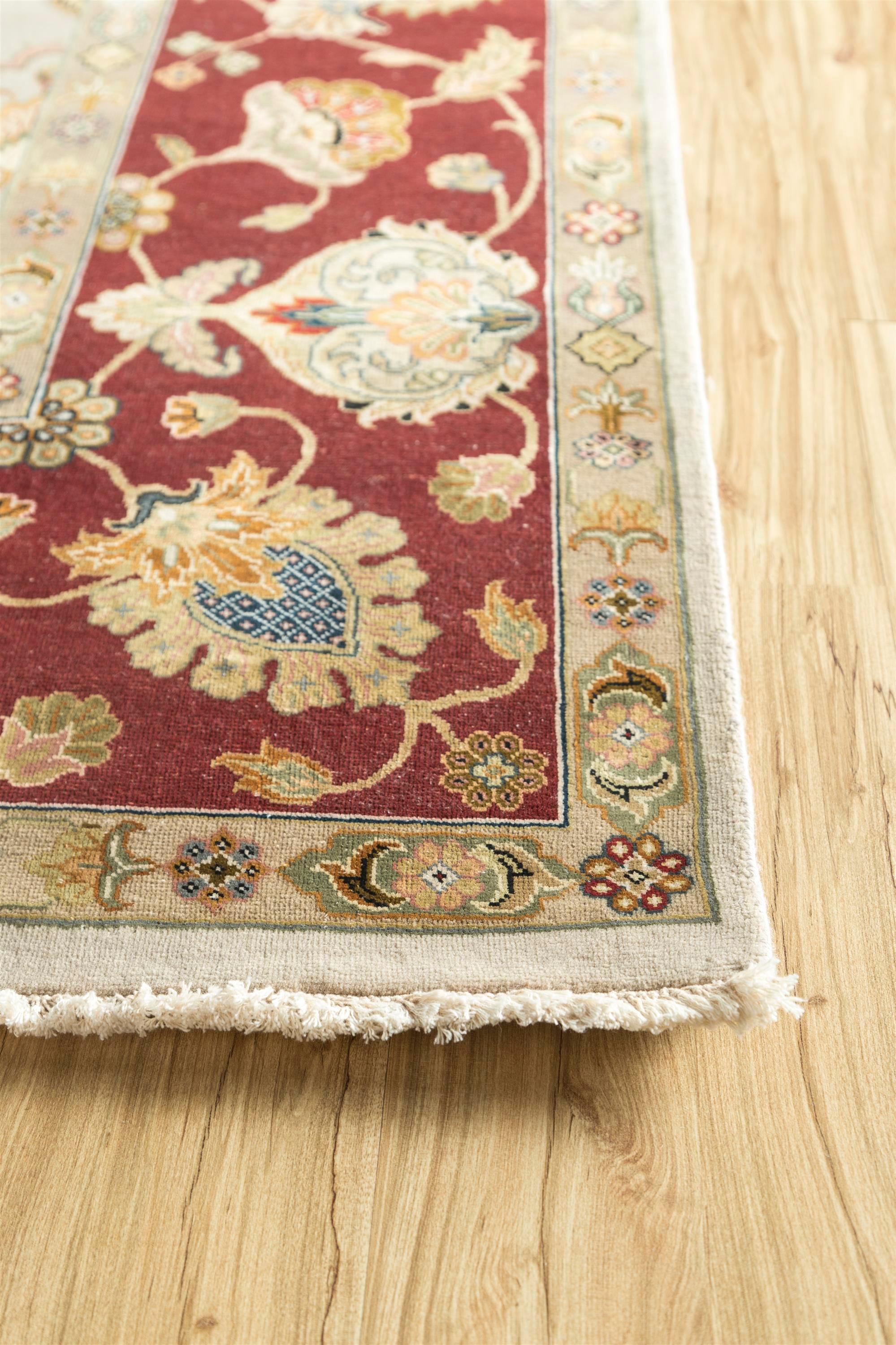 Alfombra anudada a mano Heirloom Bloom Medium Marfil y Rojo 180x270 cm Tribal en venta