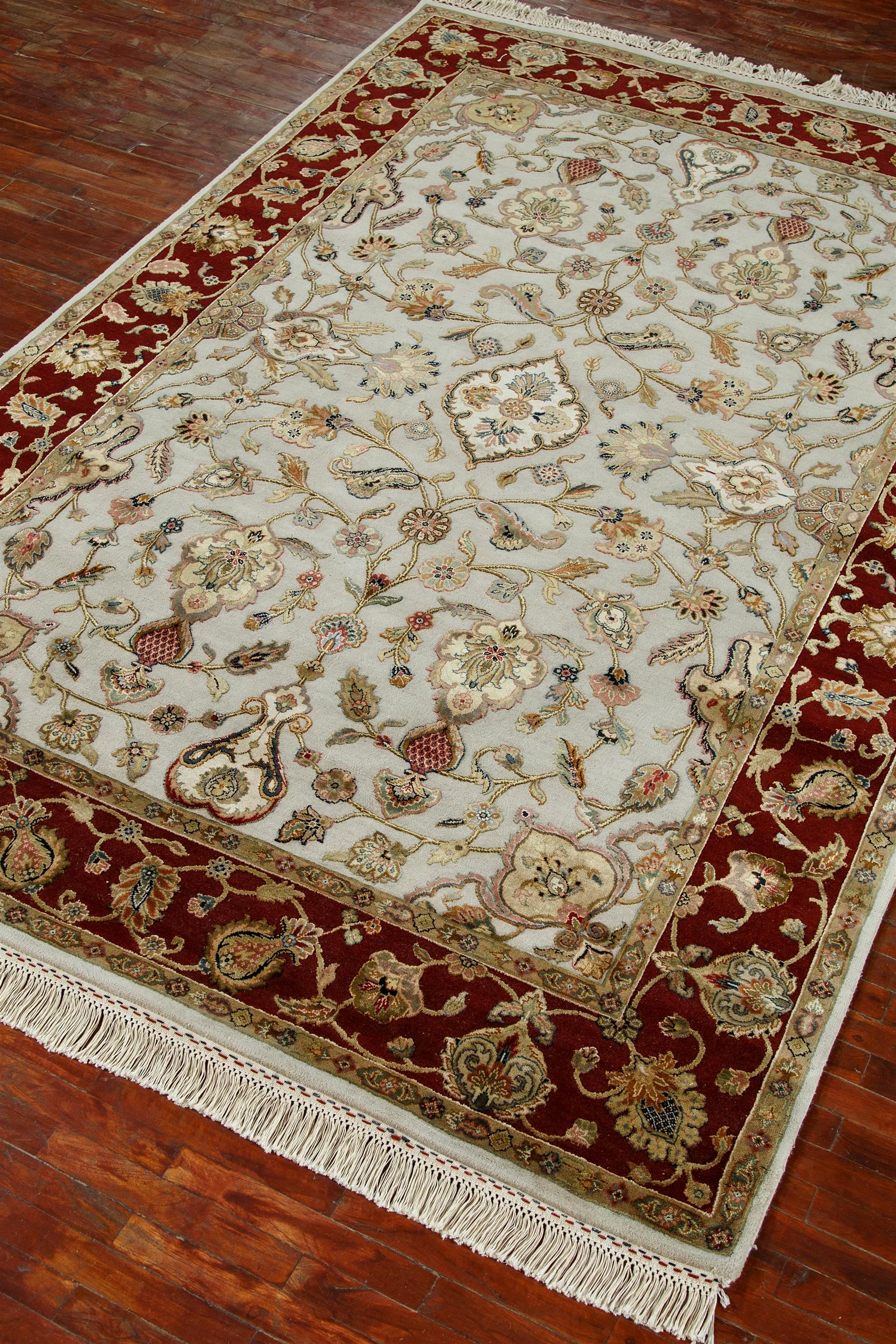 Alfombra anudada a mano Heirloom Bloom Medium Marfil y Rojo 180x270 cm Indio en venta
