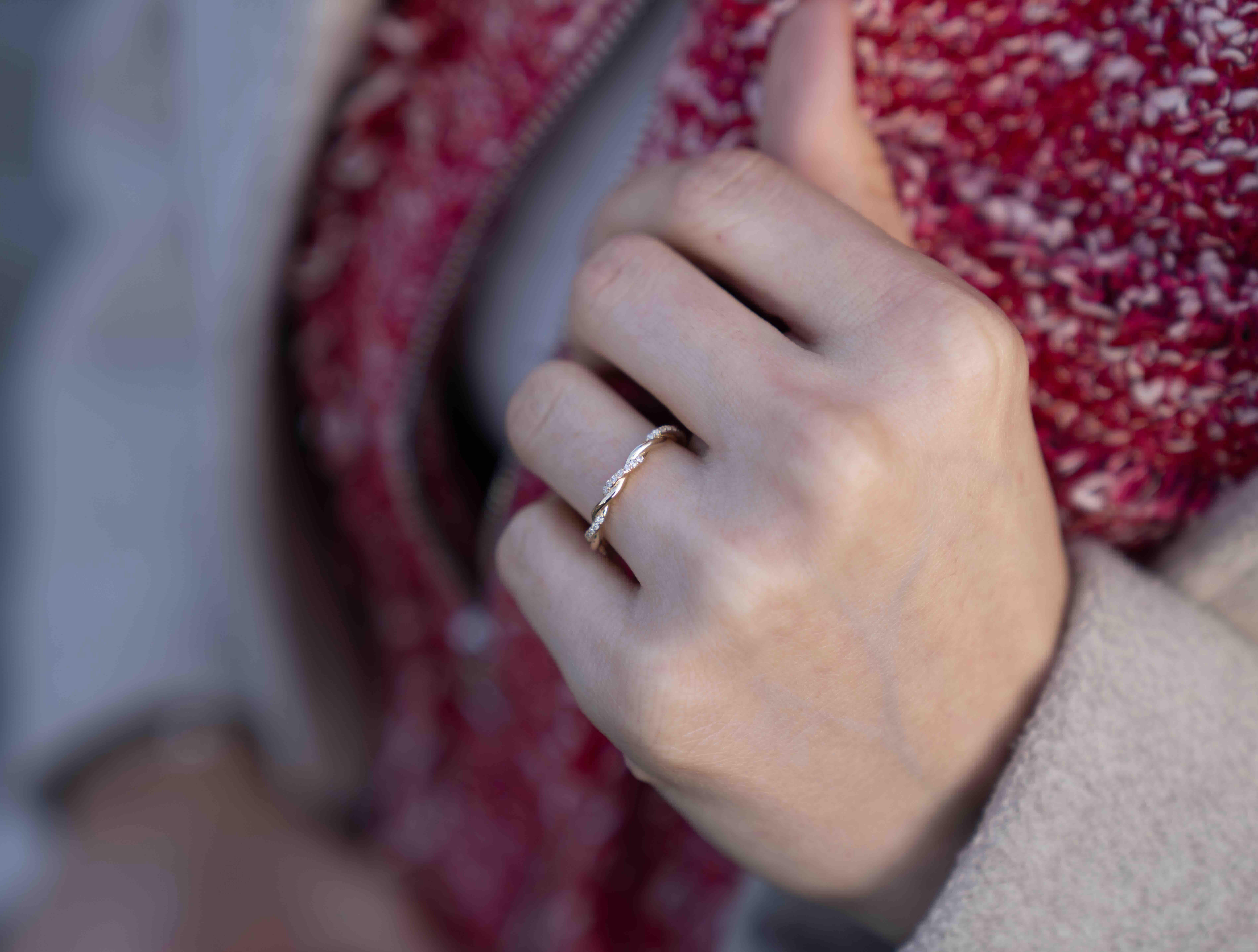 Im Angebot: Heirloom - Diamant-Krawatten-Ehering () 6