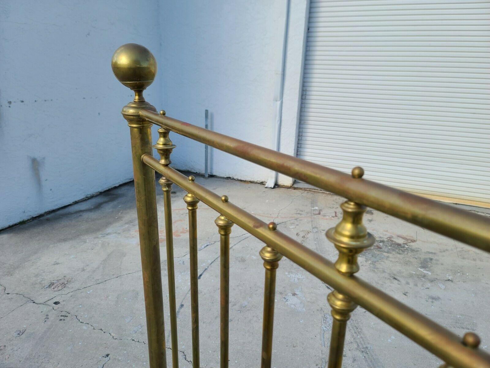 Squeak Free Heirloom Quality Brass Full Size Bed Frame by Brass Beds of Virginia In Good Condition In Lake Worth, FL