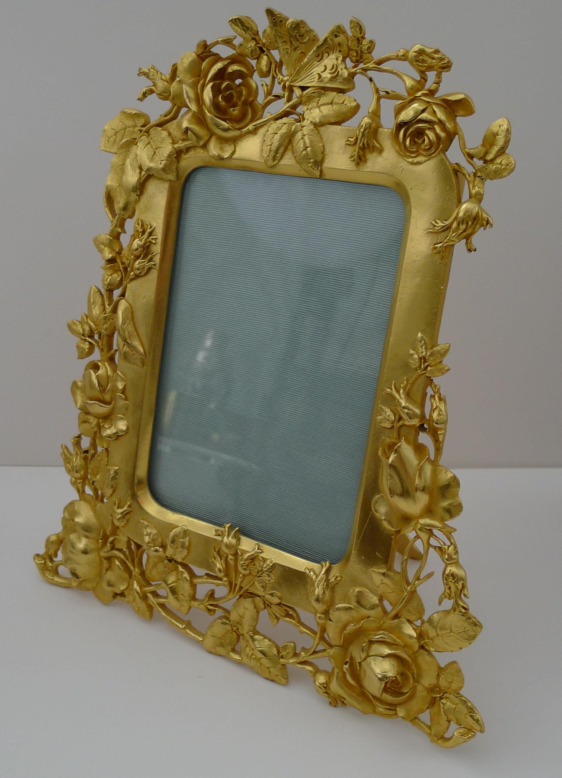 Heirloom Quality French Gilded Bronze Picture Frame c.1900 For Sale 6