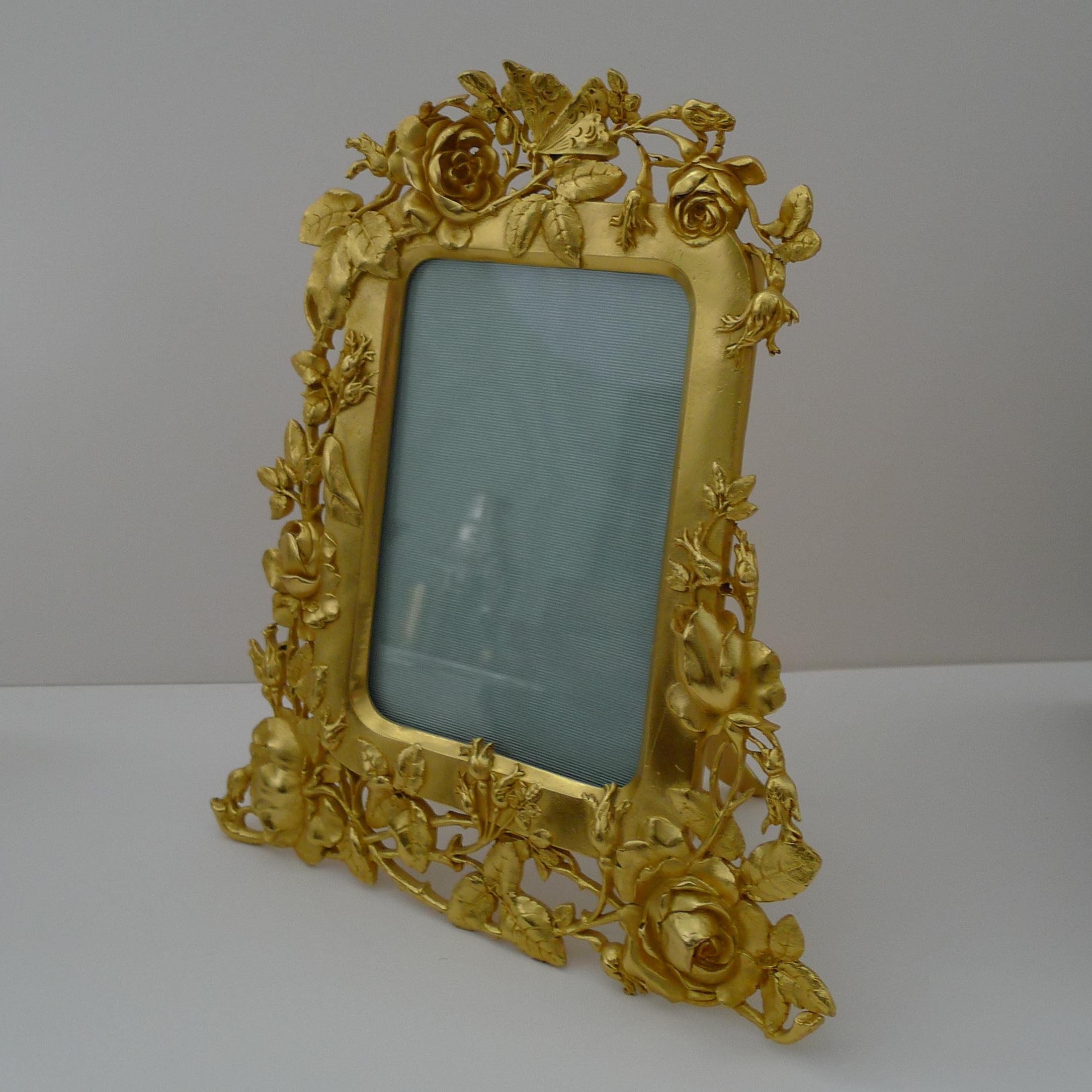 Heirloom Quality French Gilded Bronze Picture Frame c.1900 For Sale 7