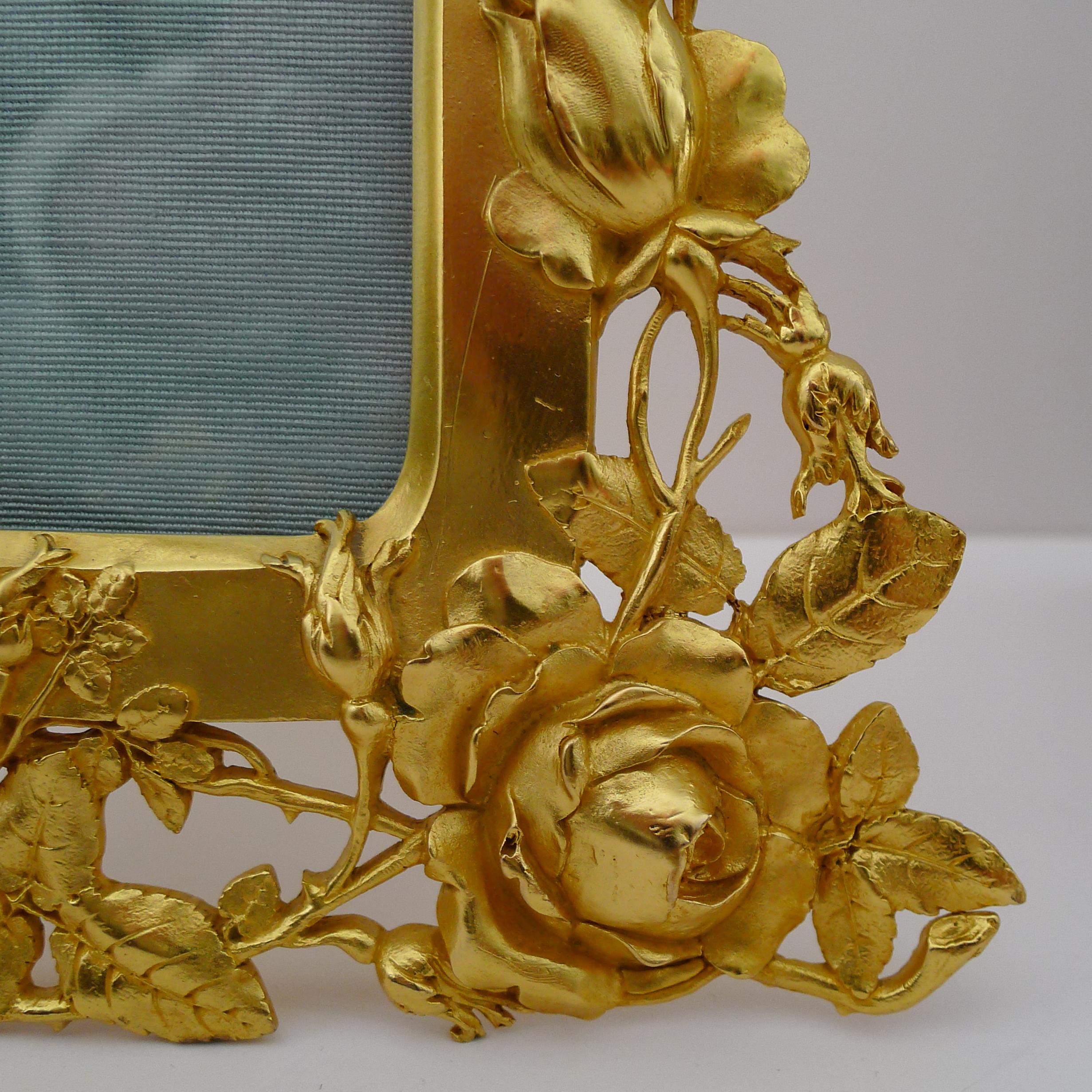 Edwardian Heirloom Quality French Gilded Bronze Picture Frame c.1900 For Sale