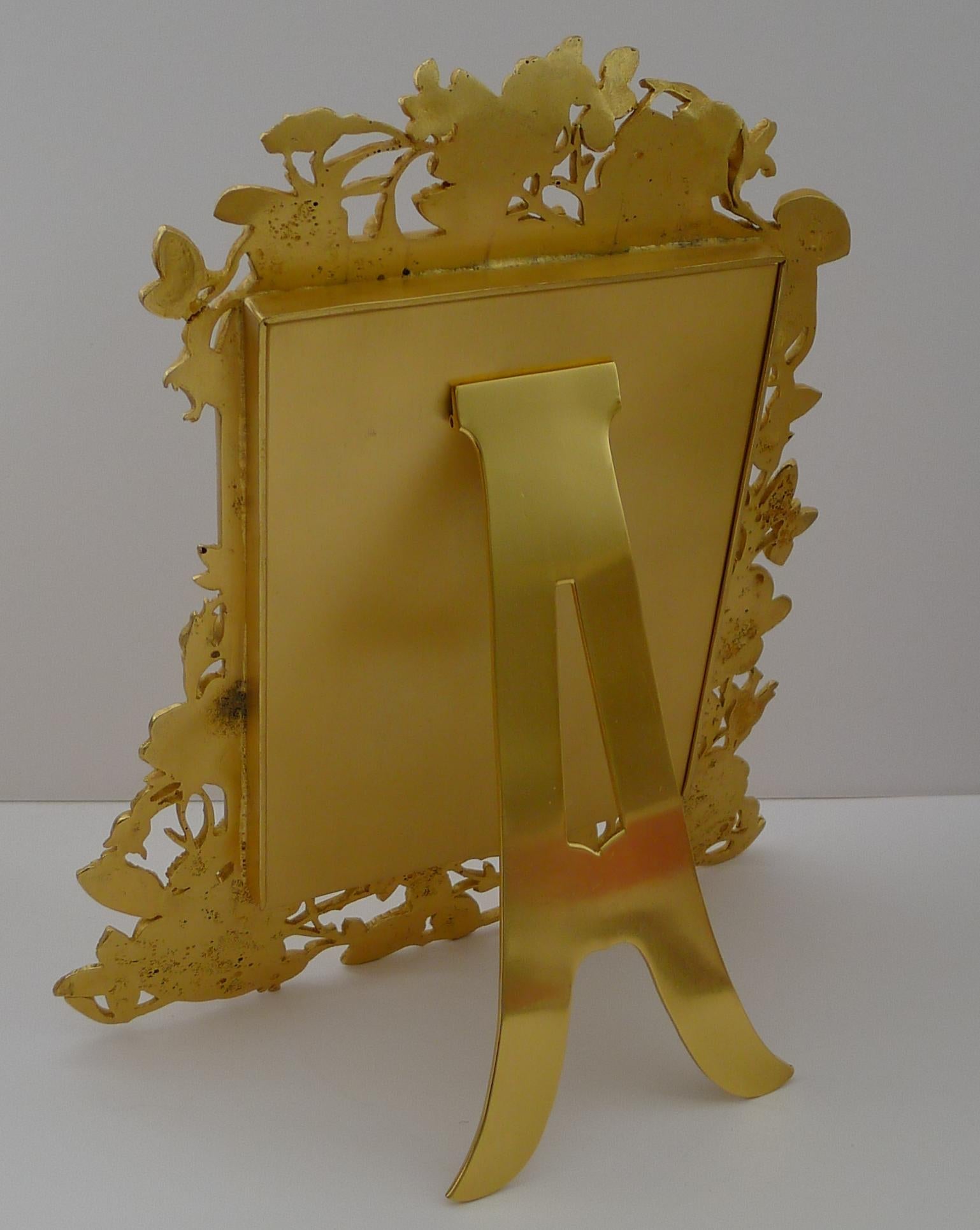 Heirloom Quality French Gilded Bronze Picture Frame c.1900 For Sale 3