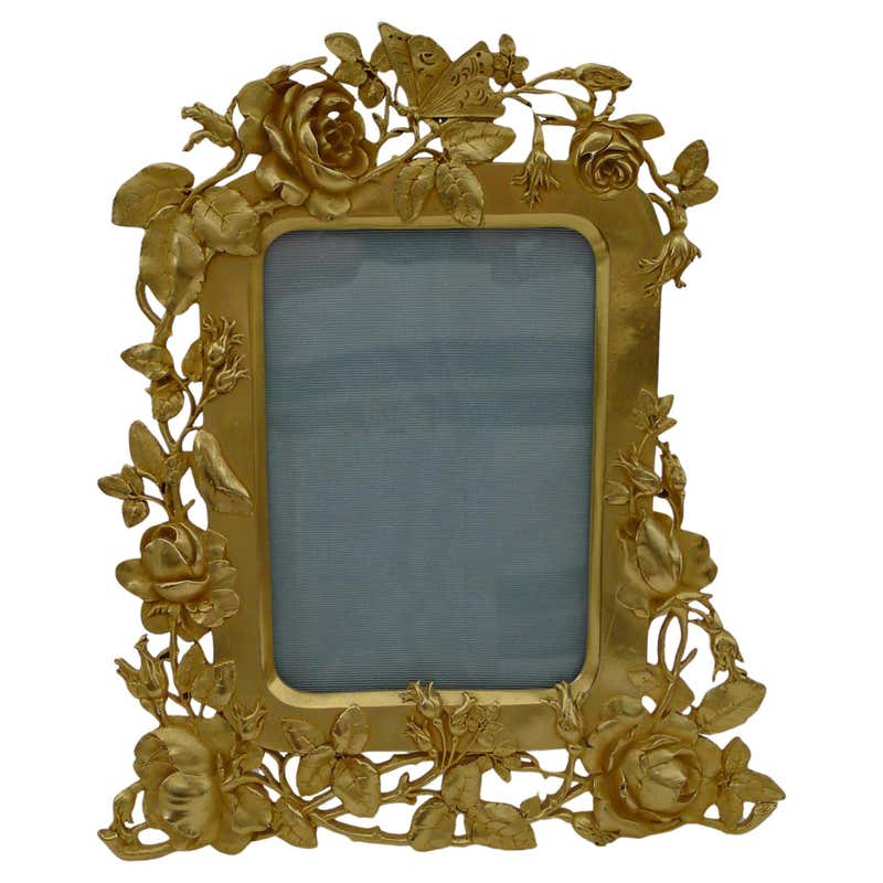 Baroque gilded painting frame in wood, France ca. 1900 For Sale at 1stDibs