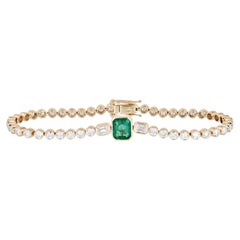 Erbstück 14K (oder 18k auf Anfrage) Gold Tennisarmband