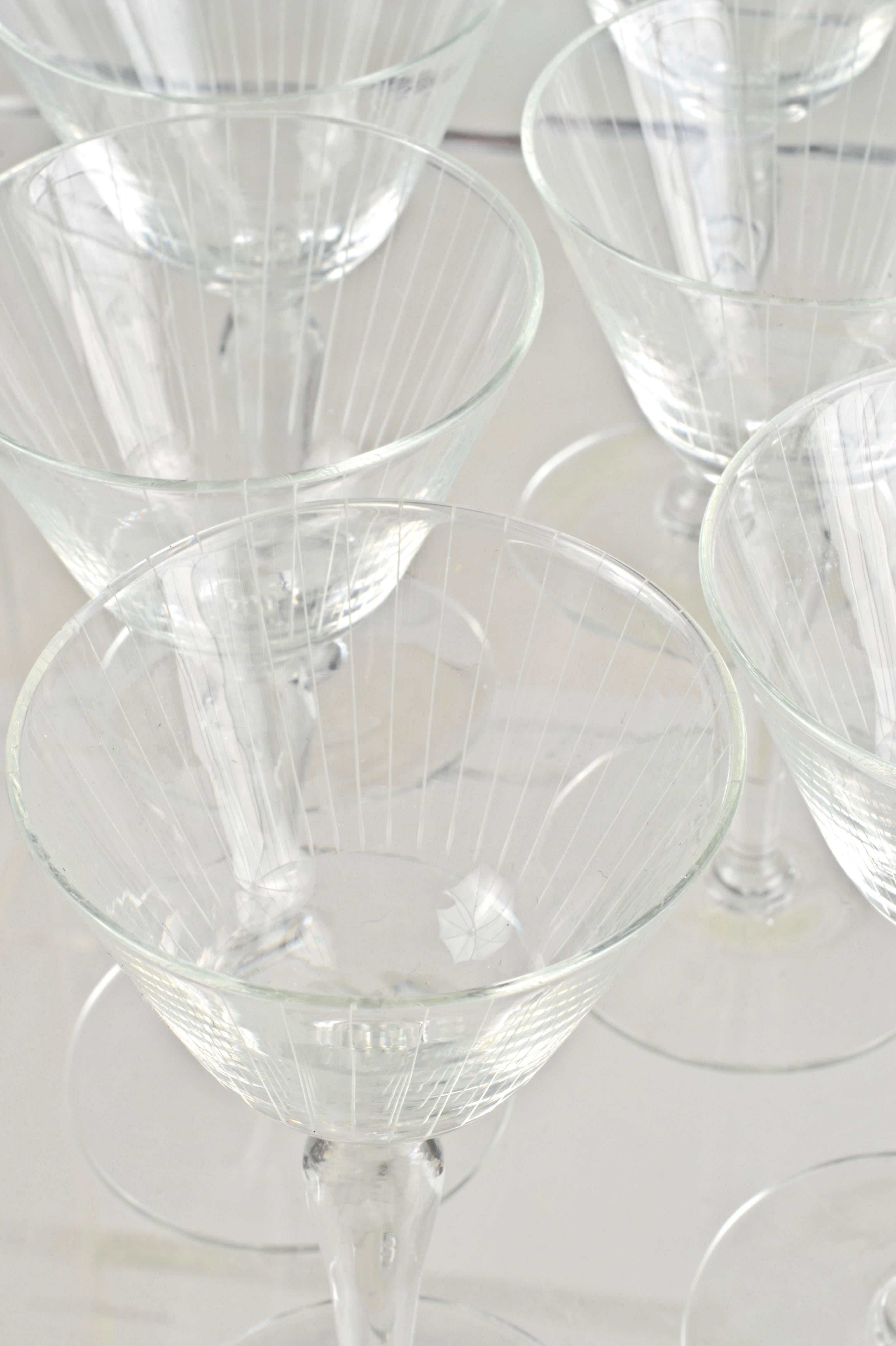 Heisey Glass Cocktail Shaker and Glasses 4