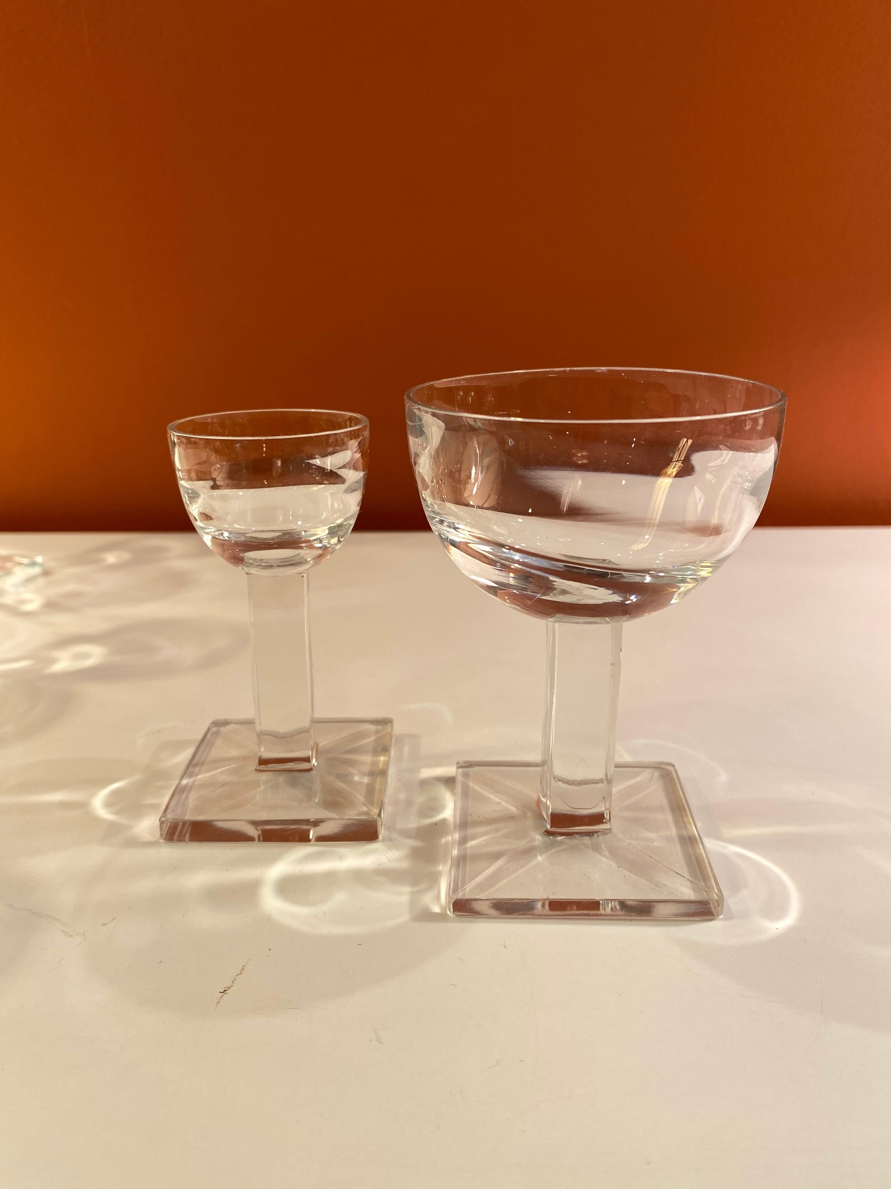 Mid-20th Century Heisey Style Liqour Glasses Set of 8