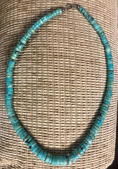 Heishi Turquoise Vintage Necklace Santo Domingo Native American /Southwest