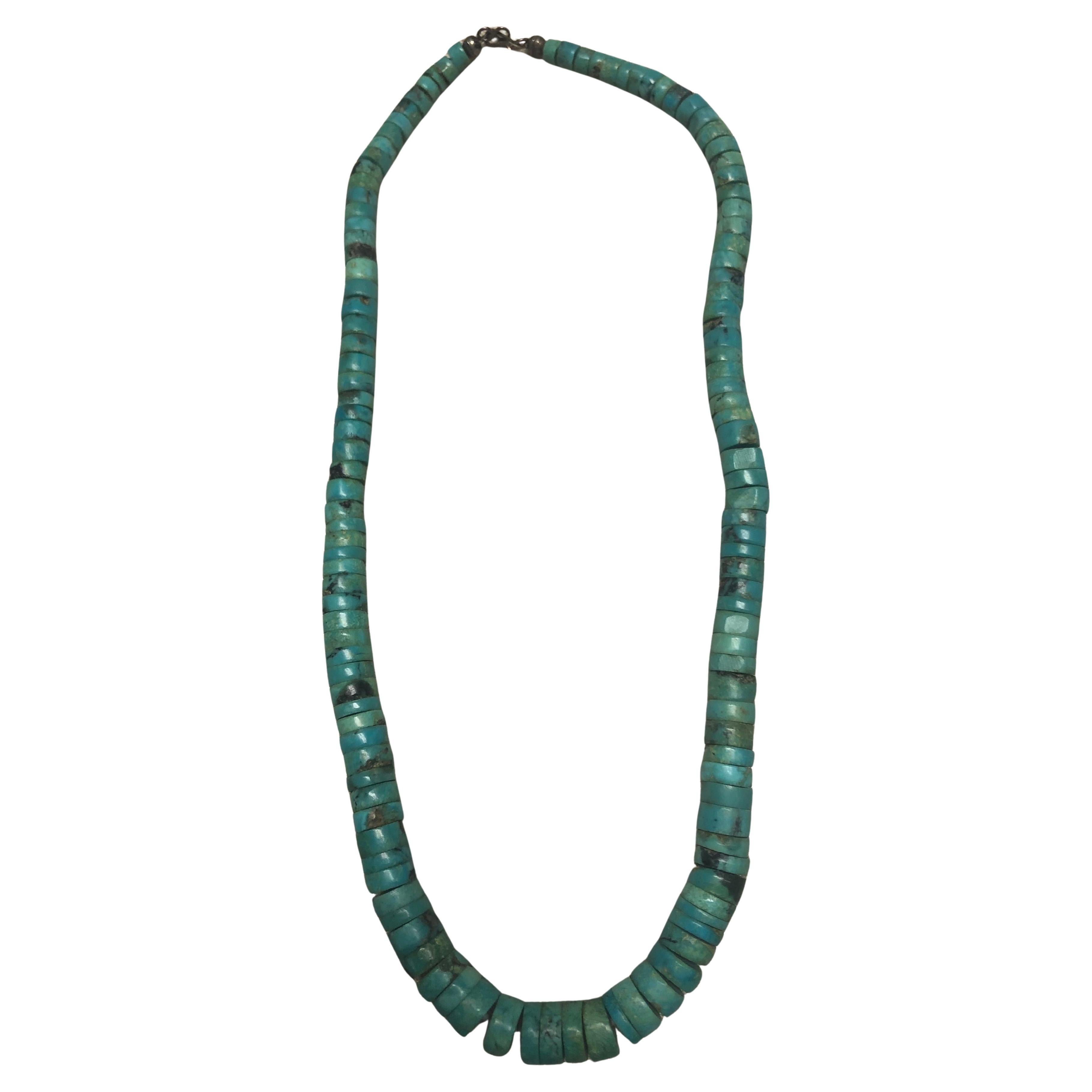 Collana Heishi Turchese Vintage Santo Domingo Nativi Americani /Sud-Ovest