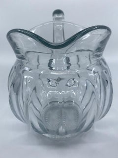 Paneled American glass pitcher