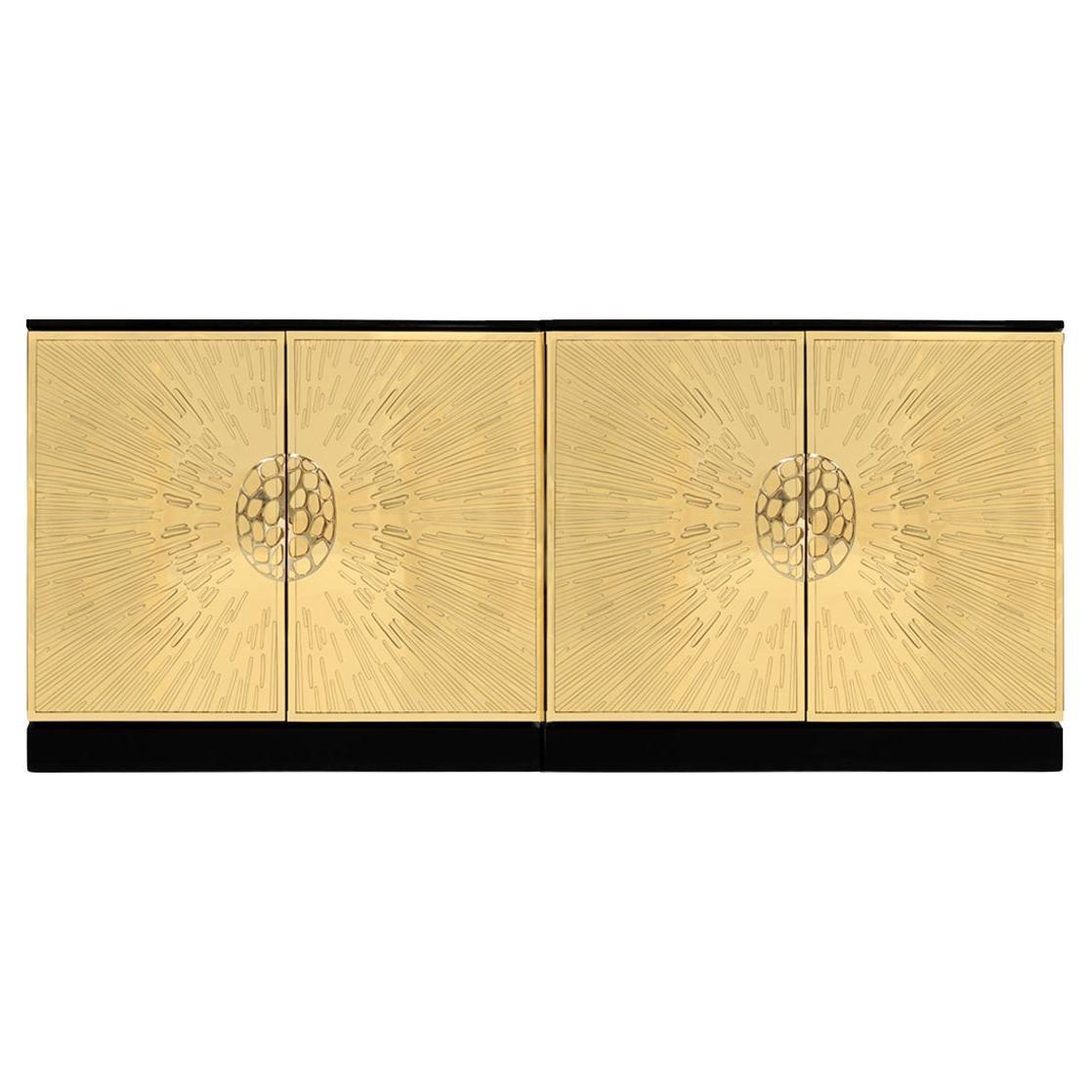 Heive Black and Gold Cabinet For Sale
