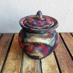 Heiwa Ceramic Urn - Full Copper Matte - Ceramic Raku Pottery
