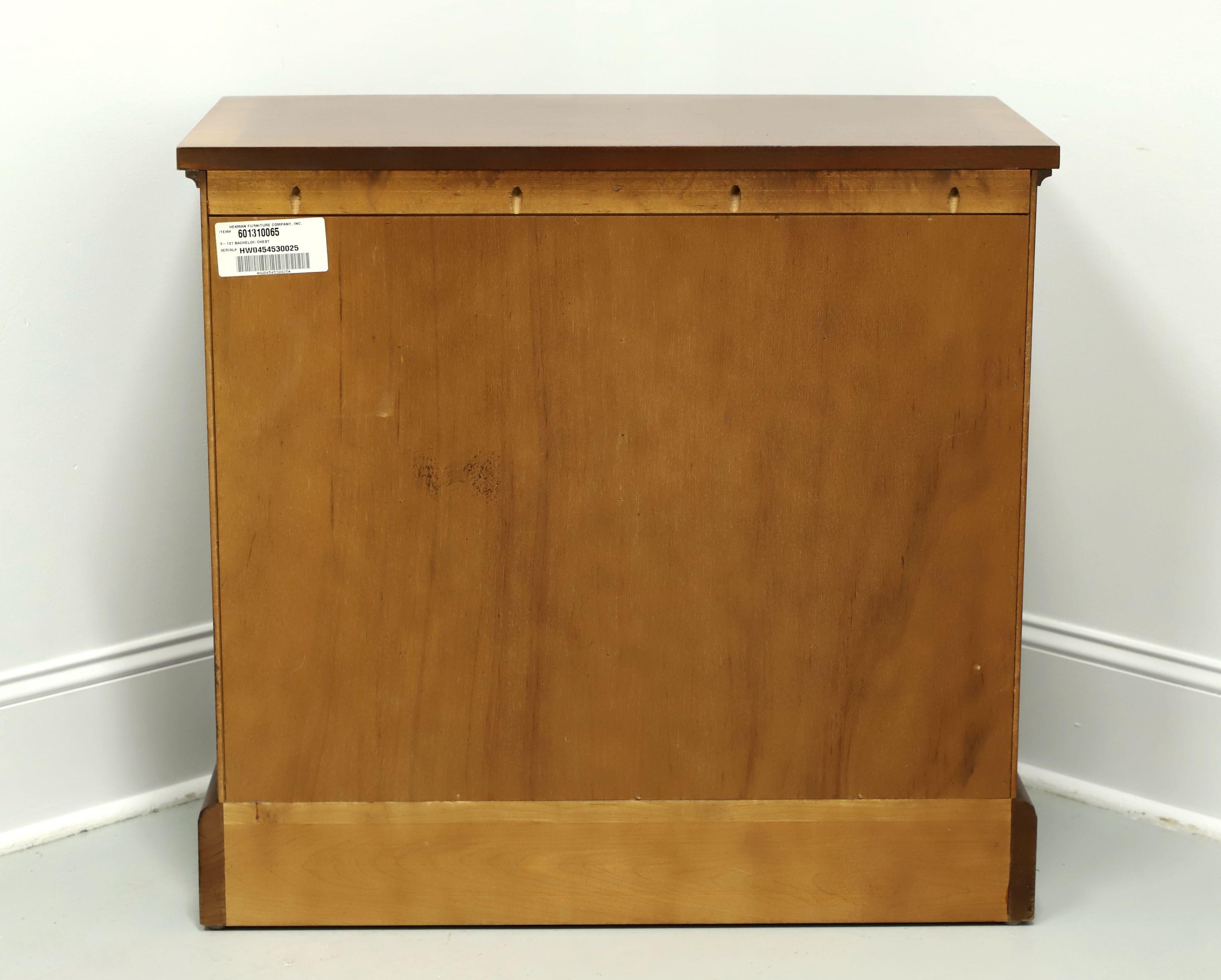 HEKMAN Copley Place Banded Mahogany Georgian Bachelor Chest In Good Condition For Sale In Charlotte, NC