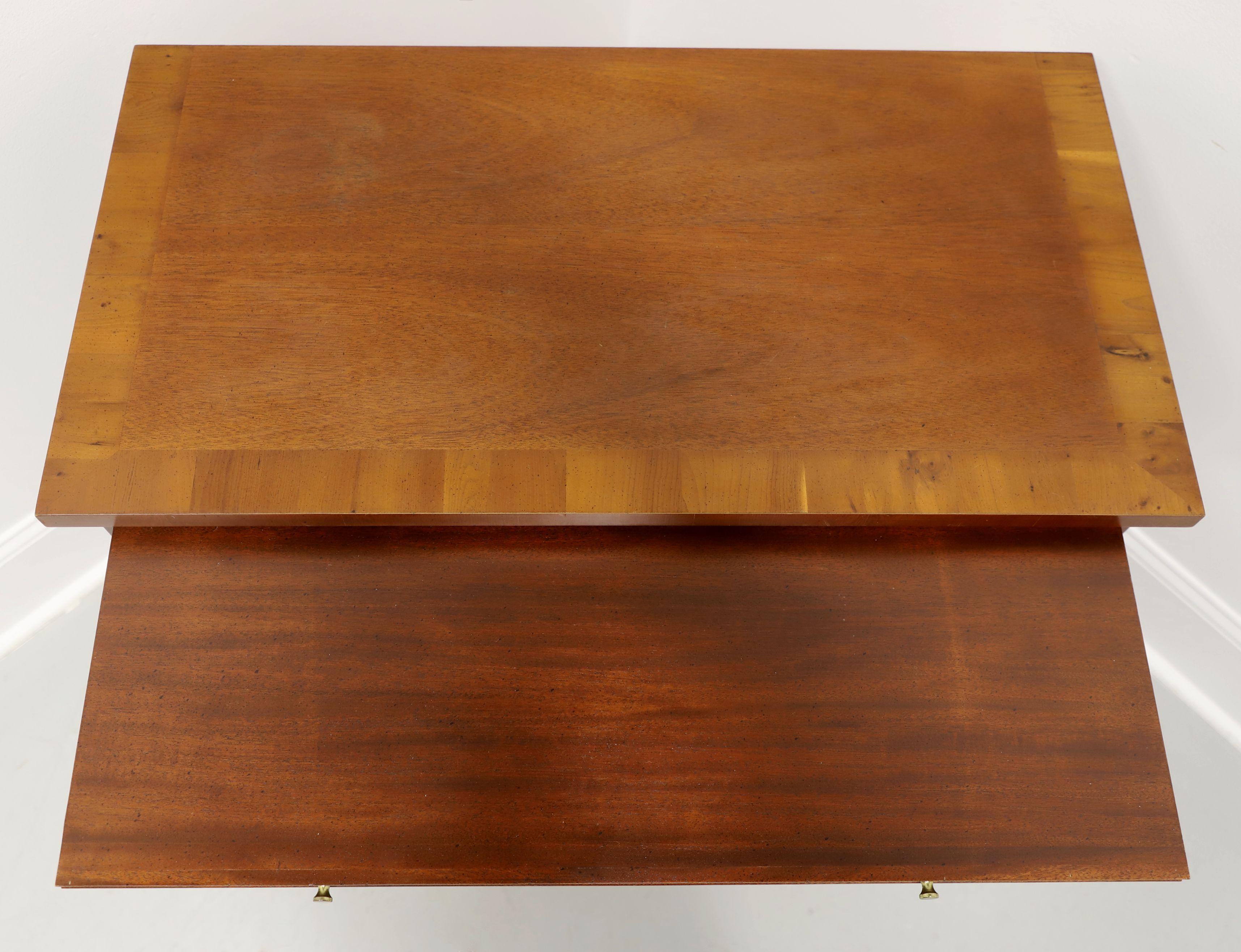 Brass HEKMAN Copley Place Banded Mahogany Georgian Bachelor Chest For Sale