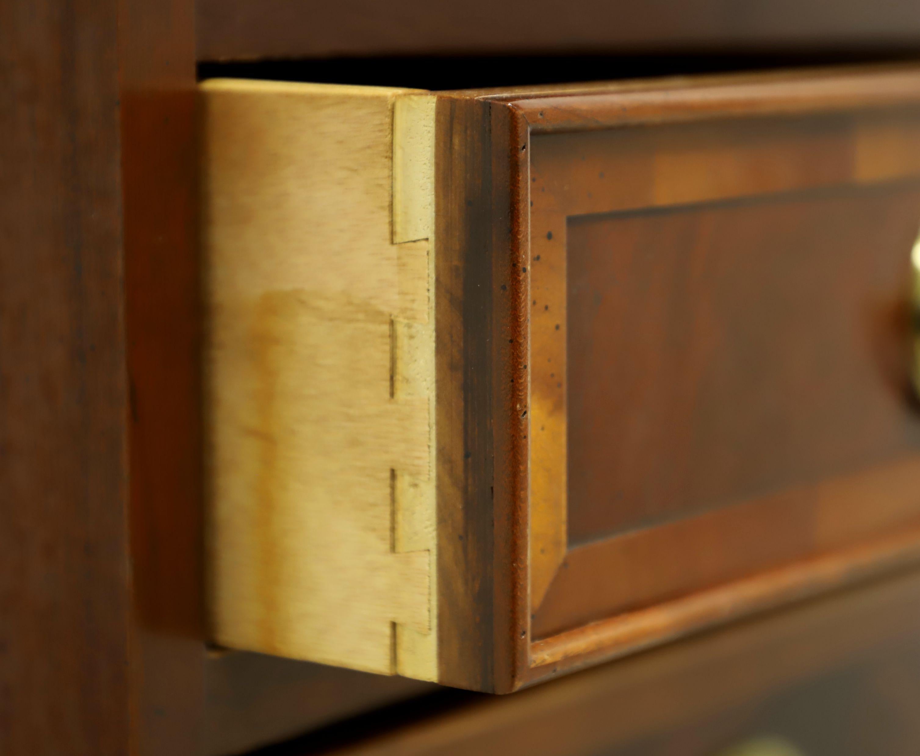 HEKMAN Copley Place Banded Mahogany Georgian Bachelor Chest For Sale 3