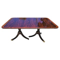 HEKMAN Copley Place Flame Mahogany Pedestal Dining Table w 2 Leaves