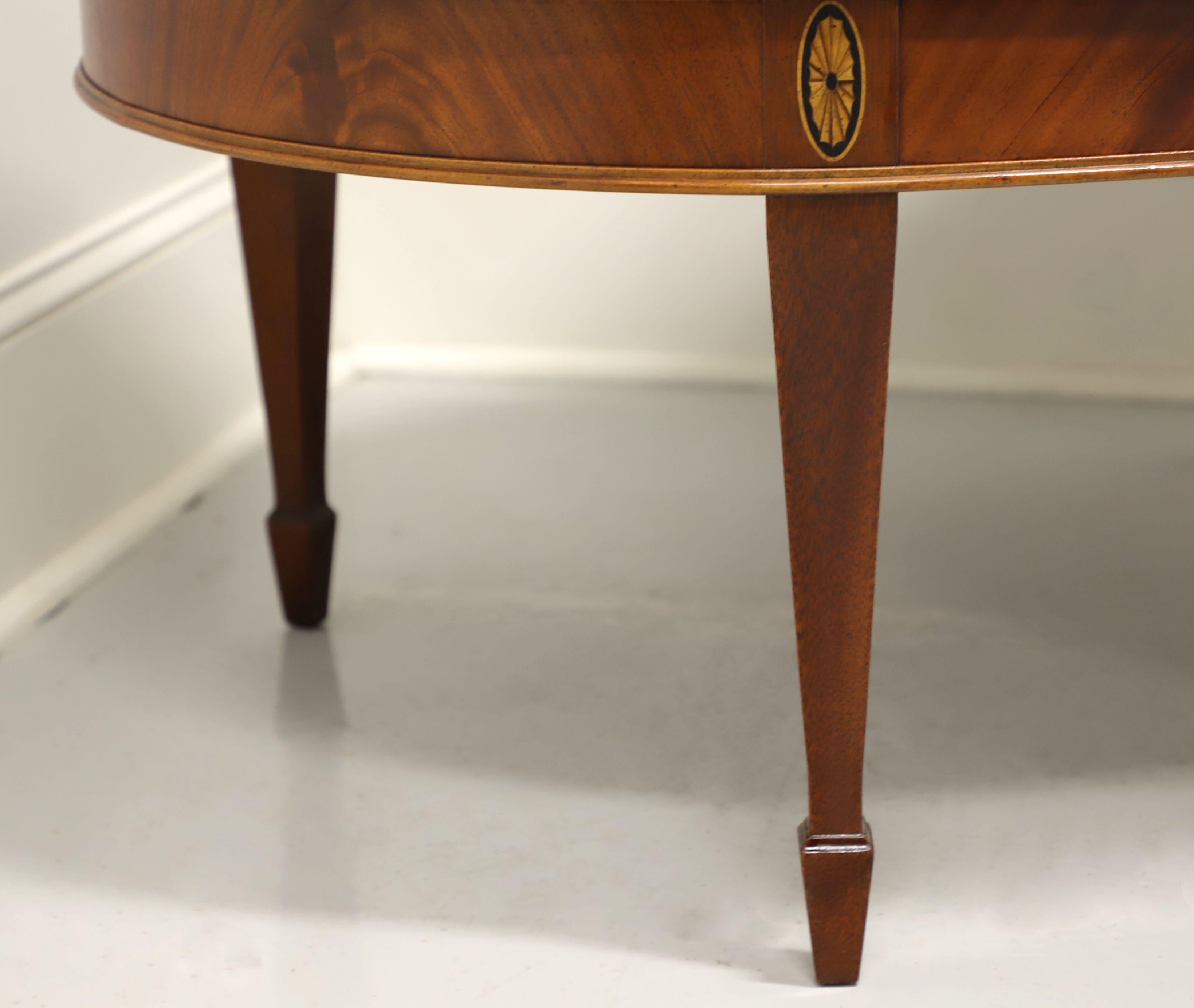 20th Century HEKMAN Copley Place Inlaid Flame Mahogany Coffee Table