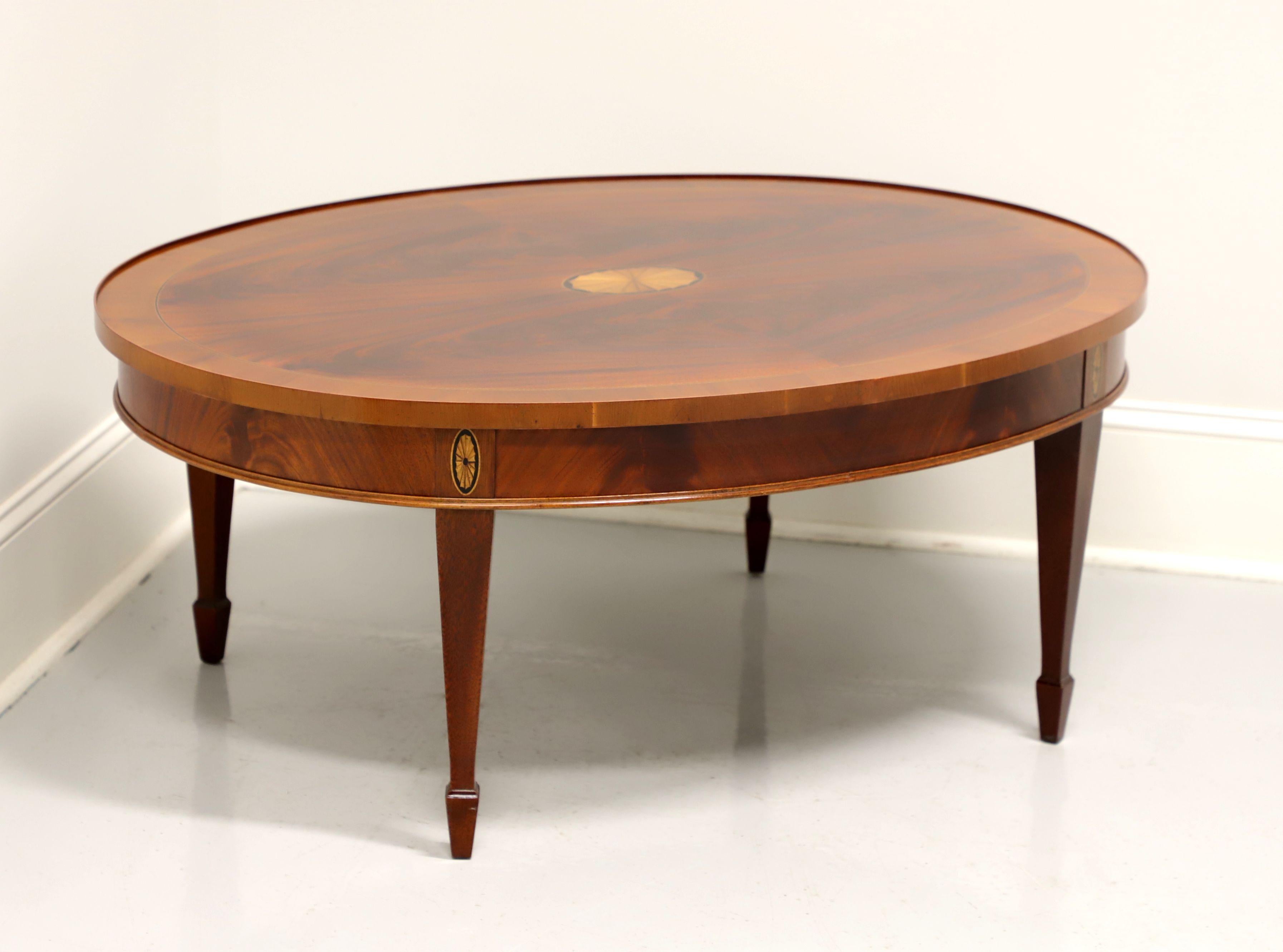HEKMAN Copley Place Inlaid Flame Mahogany Coffee Table 2