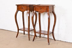 Hekman French Provincial Cherry Wood Nightstands, Pair