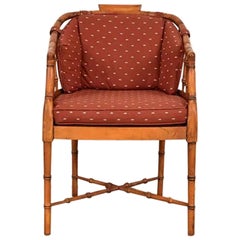 Hekman Furniture Regency Faux Bamboo Armchair or Tub Chair