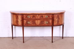 Hekman Hepplewhite Banded Flame Mahogany Sideboard Credenza