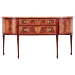 Hekman Hepplewhite Banded Flame Mahogany Sideboard Credenza