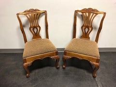 Hekman Marsala Vintage French Country Oak Dining Side Chairs, Pair B