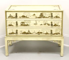 HEKMAN Whitewashed Painted Asian Chinoiserie Occasional Chest