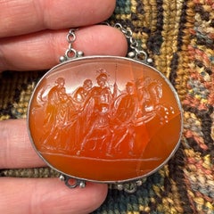 Hektor’s Departure; Silver Mounted Carnelian Intaglio. Italian, 18th century.