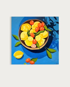 A bowl full of sunshine - Contemporary cocktail summer still life painting
